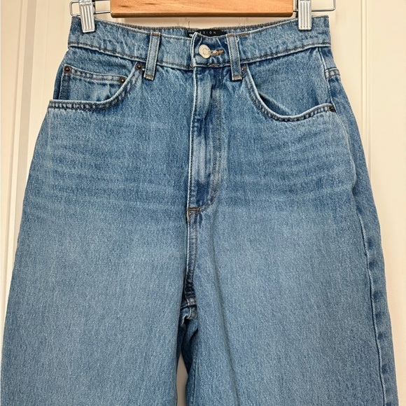 ASOS 100% cotton ultra high waisted tall length tapered jeans. 26 x 36 - Picture 2 of 5